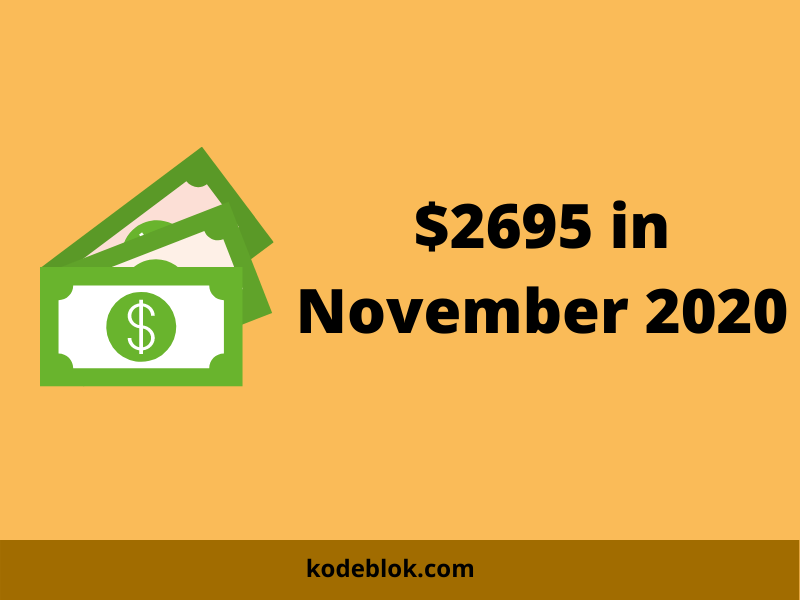 I Made $2695 in November 2020